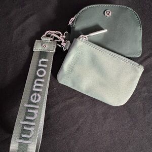 Lululemon Dual Pouch Wordmark Wristlet